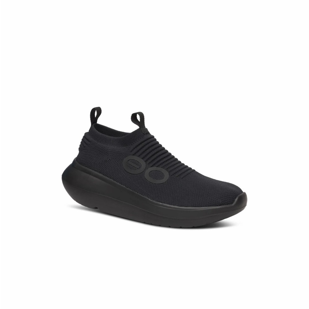 Oofos Eezee Knit Men Black Slip-On Sneakers